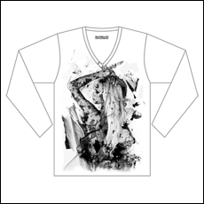 Tシャツ(v‐neck / Long sleeve / WHITE)